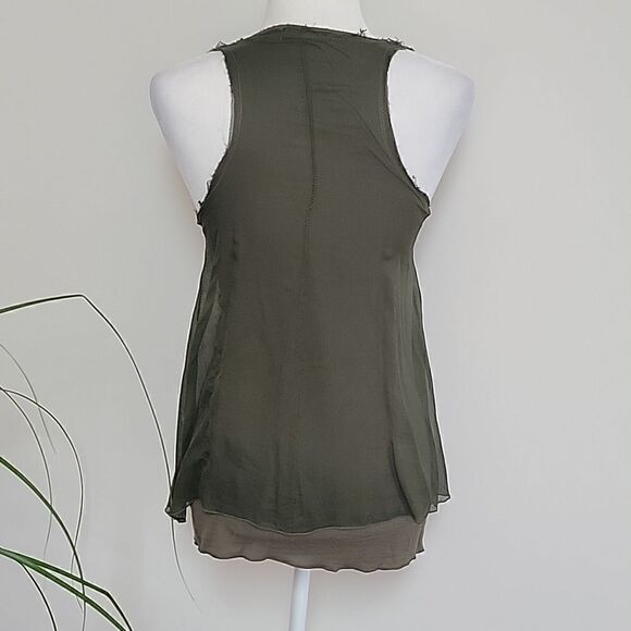 Testament olive green embellished tank - Picture 2 of 9